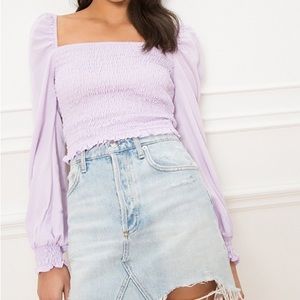 Revolve Superdown Tanya Smocked Shirt